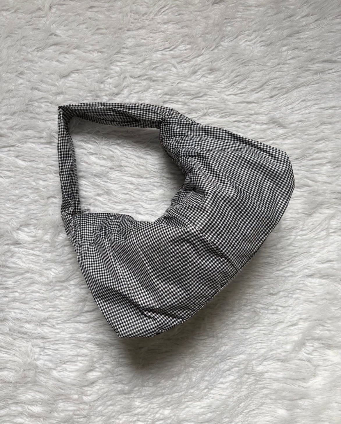 Y2K striped shoulder bag